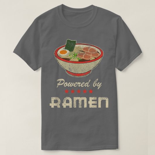 Anime Powered by Ramen  T-Shirt (Design vorne)