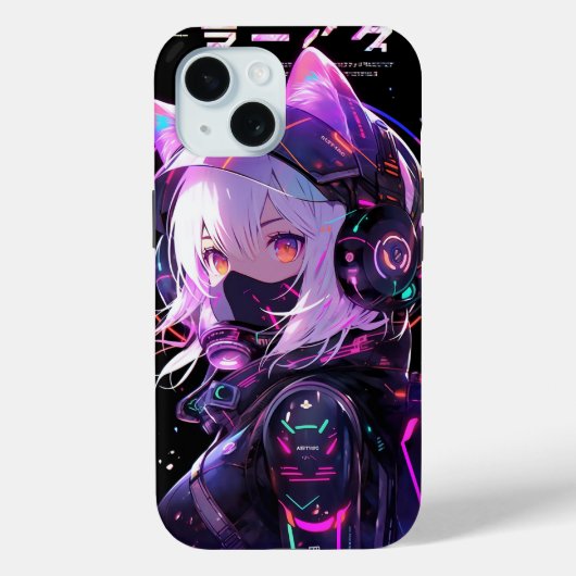 Anime Premium iPhone® Case | Anime Girl SciFi (Rückseite)