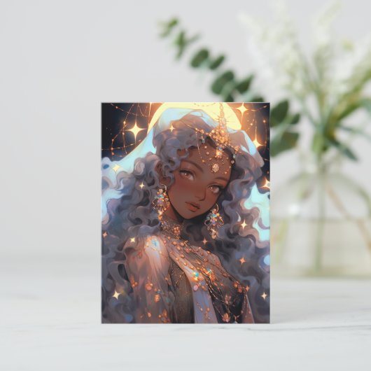 Anime Princess Fantasy Art Postkarte (Stehend Vorderseite)