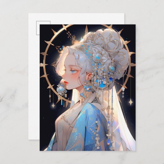Anime Princess Fantasy Art Postkarte (Vorne/Hinten)