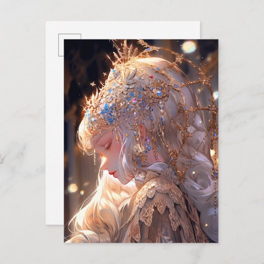 Anime Princess Girl Fantasy Art Postkarte (Vorne/Hinten)