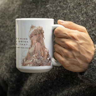 Anime Princess in Kronen Gefühl Calm Kaffeetasse