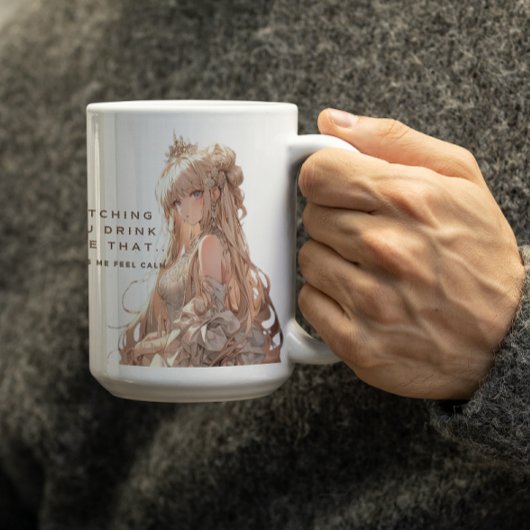 Anime Princess in Kronen Gefühl Calm Kaffeetasse