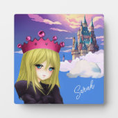 Anime Princess mit Floating Castle Plaque Fotoplatte (Vorderseite)