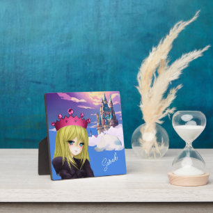 Anime Princess mit Floating Castle Plaque Fotoplatte
