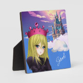 Anime Princess mit Floating Castle Plaque Fotoplatte (Vorderseite)