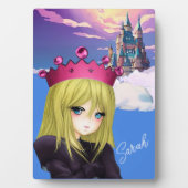 Anime Princess mit schwimmendem Schloss Fotoplatte (Vorderseite)