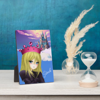Anime Princess mit schwimmendem Schloss Fotoplatte