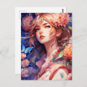 Anime Princess Postkarte (Vorne/Hinten)