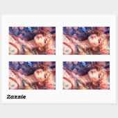 Anime Princess Rechteckiger Aufkleber (Blatt)