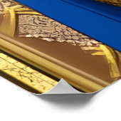 Anime-Prinzessin blaue Augen und Haare | AI Art Po Poster (Ecke)