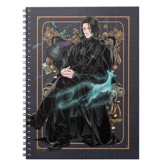Anime Professor Severus Snape sitzend Notizblock (Vorderseite)