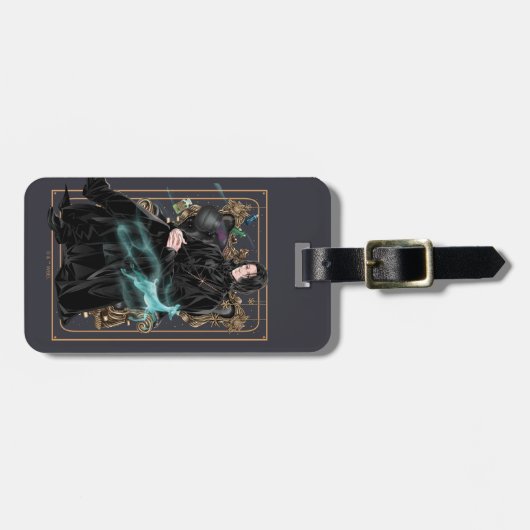 Anime Professor Severus Snape sitzt Gepäckanhänger (Vorderseite horizontal)