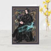 Anime Professor Severus Snape sitzt Karte (Gelbe Blume)