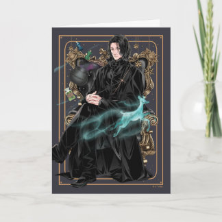 Anime Professor Severus Snape sitzt Karte
