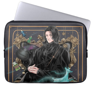 Anime Professor Severus Snape sitzt Laptopschutzhülle