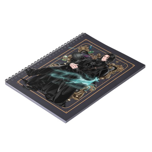 Anime Professor Severus Snape sitzt Notizblock (Linke Seite)