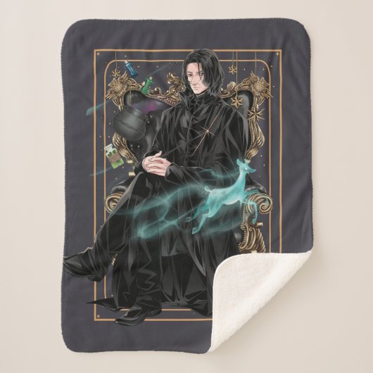 Anime Professor Severus Snape sitzt Sherpadecke (Vorderseite)