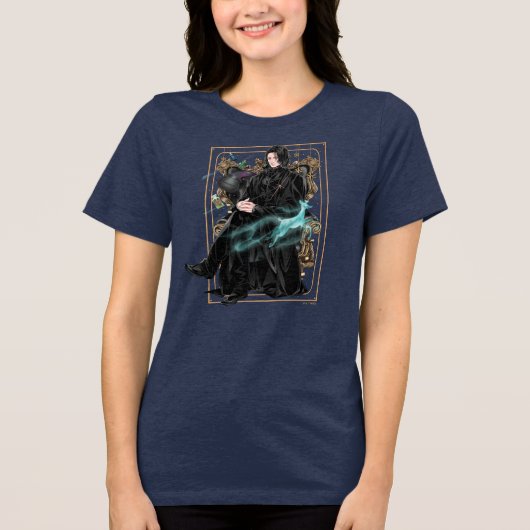 Anime Professor Severus Snape sitzt Tri-Blend Shirt (Vorderseite)