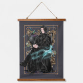 Anime Professor Severus Snape sitzt Wandteppich Mit Holzrahmen (Vorderseite)