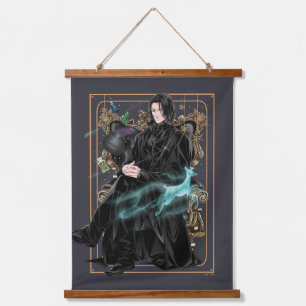Anime Professor Severus Snape sitzt Wandteppich Mit Holzrahmen