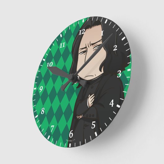Anime Professor Snape Runde Wanduhr (Winkel)
