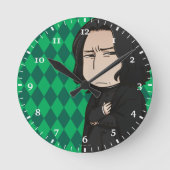 Anime Professor Snape Runde Wanduhr (Vorderseite)