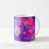 Anime Psychedelic Style Kaffeetasse (VorderseiteRechts)