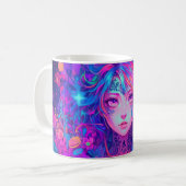 Anime Psychedelic Style Kaffeetasse (Vorderseite Links)