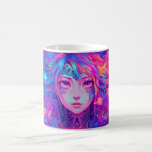 Anime Psychedelic Style Kaffeetasse (Mittel)