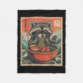 Anime Raccoon Ramen Japanisch Funny Kawaii Geschen Fleecedecke (Vorderseite)