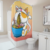 Anime Ramen Cat Gift| Katze für Ostern Duschvorhang (Beispiel)