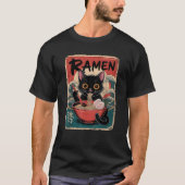 Anime Ramen Cat Kawaii Cute Japanese Funny Cat T-Shirt (Vorderseite)