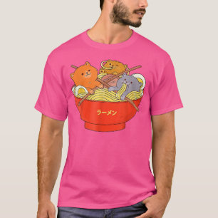 Anime Ramen Cat Retro Japanisch Noodles Ästhetik K T-Shirt