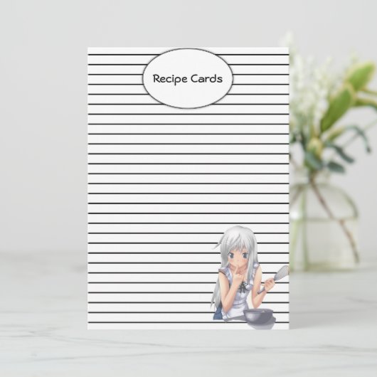 Anime Recipe Cards (Stehend Vorderseite)