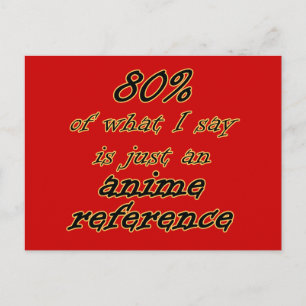 Anime Reference Joke Postkarten! Postkarte