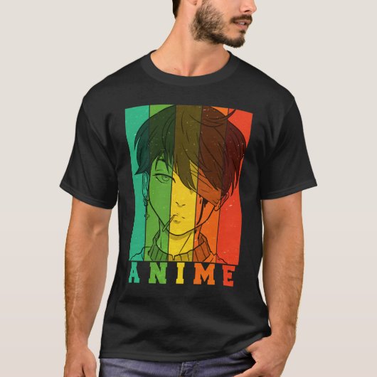 Anime Retro Vintag T-Shirt (Vorderseite)