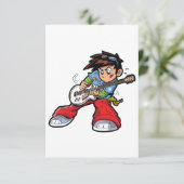 Anime Rock Star Einladungen (Stehend Vorderseite)