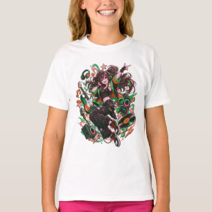 Anime Rockstar Mädchen E-Gitarre T-SHIRTSX T-Shirt