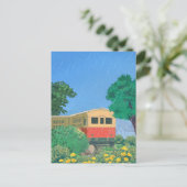 Anime Romantic Rain and Train Postkarte (Stehend Vorderseite)