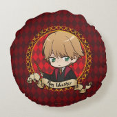 Anime Ron Weasley Rundes Kissen (Rückseite)