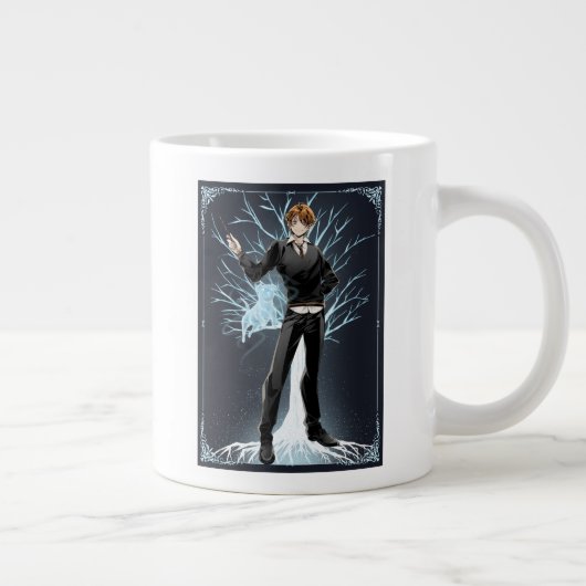 Anime Ron Weasleys Jack Russell Terrier Patronus Jumbo-Tasse (Rechts)