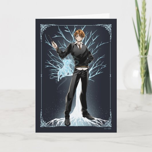 Anime Ron Weasleys Jack Russell Terrier Patronus Karte (Vorderseite)