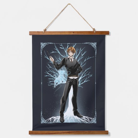 Anime Ron Weasleys Jack Russell Terrier Patronus Wandteppich Mit Holzrahmen (Vorderseite)