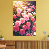Anime-Rose Stretched Canvas Print Leinwanddruck (Insitu (Wohnzimmer))
