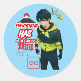 ANIME RUNDER AUFKLEBER