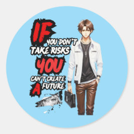 ANIME RUNDER AUFKLEBER