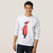 Anime Samurai Fiery Warrior Japanisch Anime Sweatshirt (Vorne ganz)