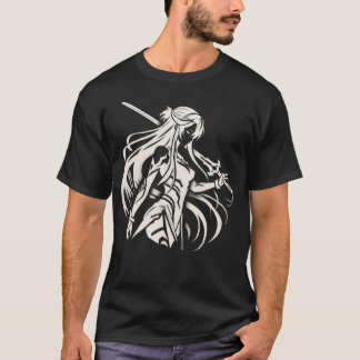 Anime Samurai Frauen 1x0001 Schwarz T-Shirt