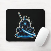 Anime Samurai Gamer Warrior Sci-fi Cyber Punk Futu Mousepad (Mit Mouse)